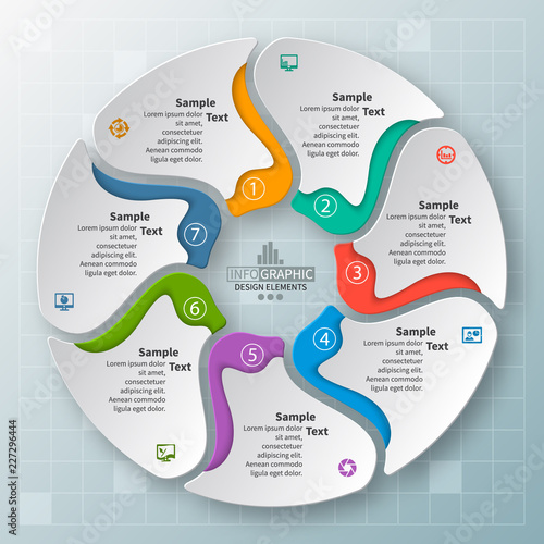 Abstract 3D Paper Infographics. Business template .Vector illustration