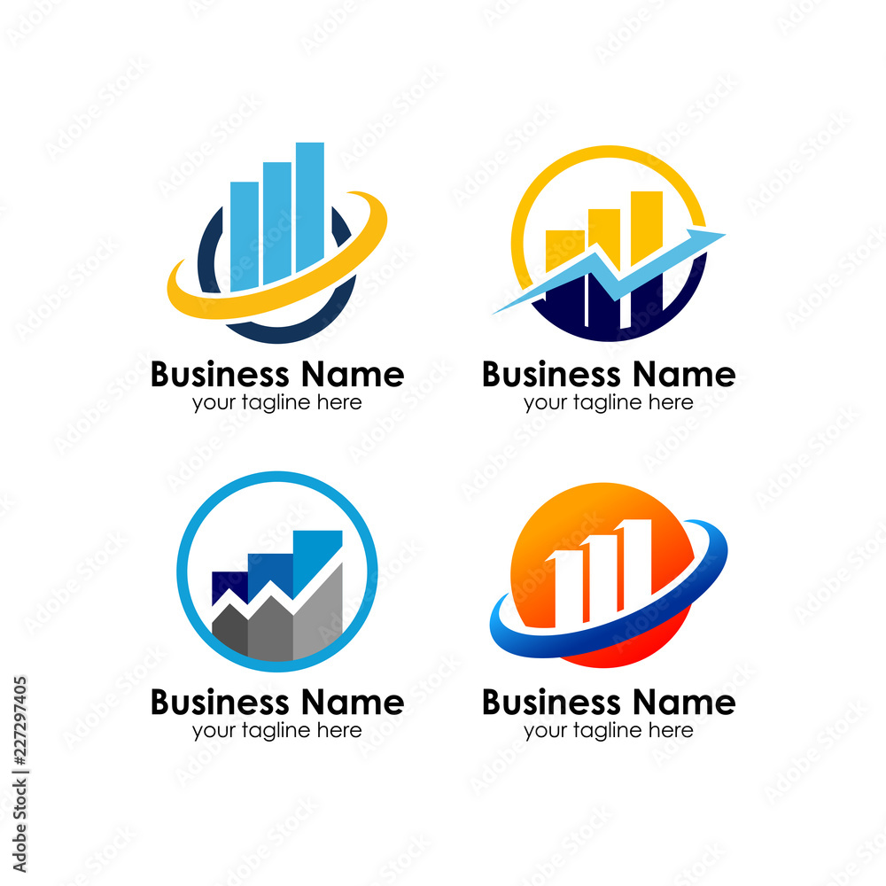 set of business marketing logo design template set of business marketing logo design template