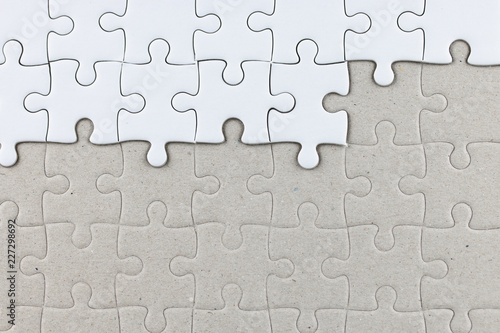 White jigsaw puzzle as background