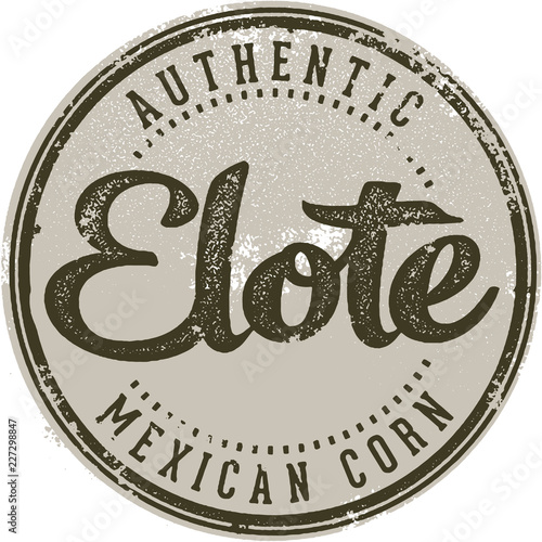Vintage Mexican Elote Grilled Corn Sign
