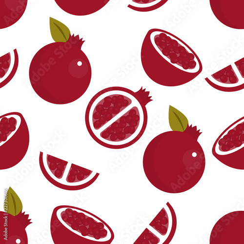 Pomegranate seamless pattern  background vector illustration
