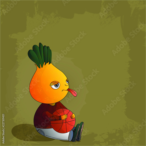  Character boy onion with a harmful character. His name is Luka