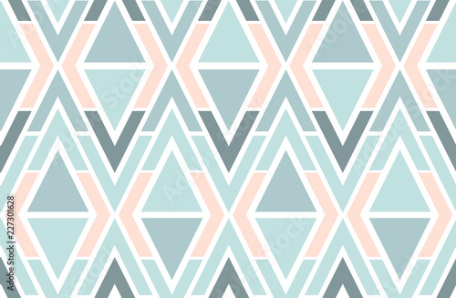 Fototapeta Geometric vector triangles seamless pattern