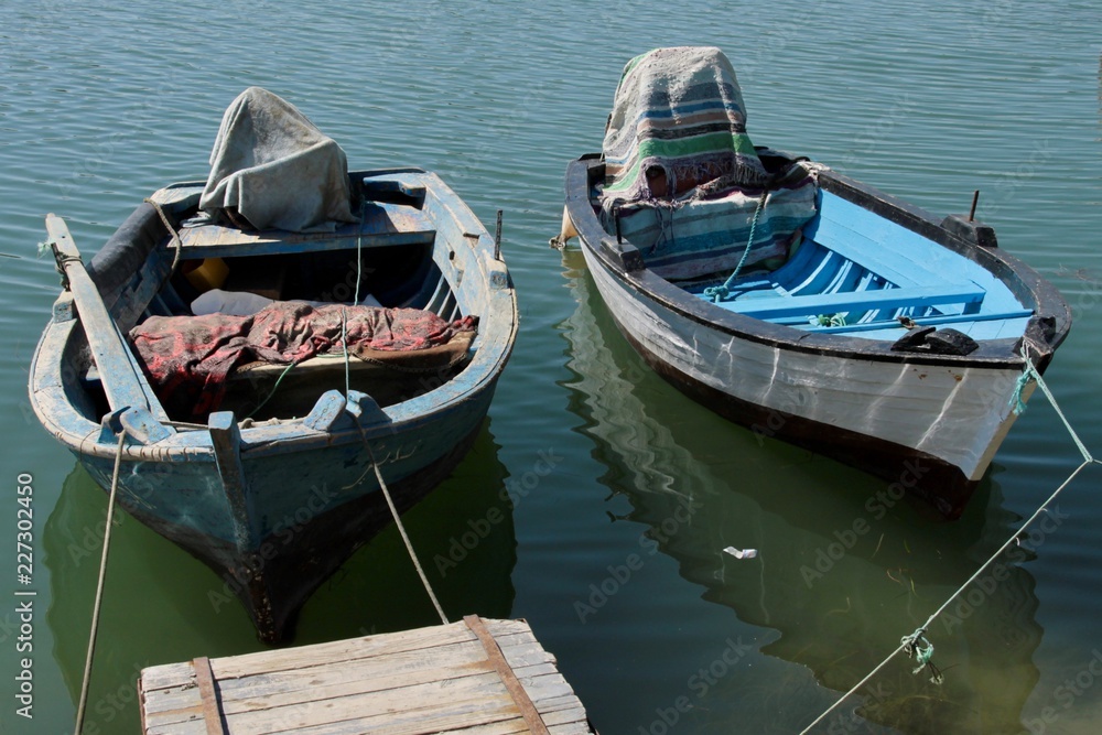 Barques dans le port de Carthage