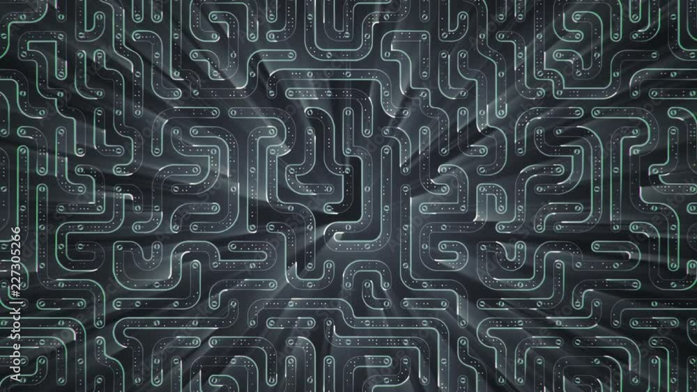 Abstract technologic background with stripes and particles. Animation of circuit electric signal with light shine. Animation of seamless loop. Abstract technologic background with stripes and particles. Animation of circuit electric signal with light shine. Animation of seamless loop.