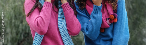 Female Teens Wearing Sweaters In Winter