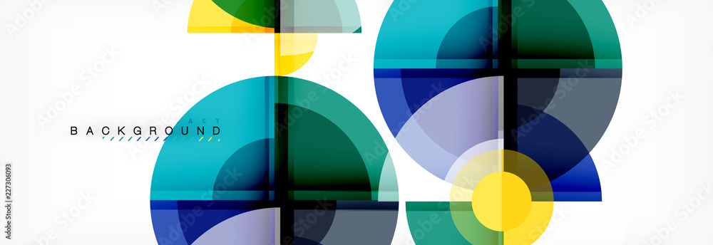 Abstract background bright circles geometric design Abstract background bright circles geometric design