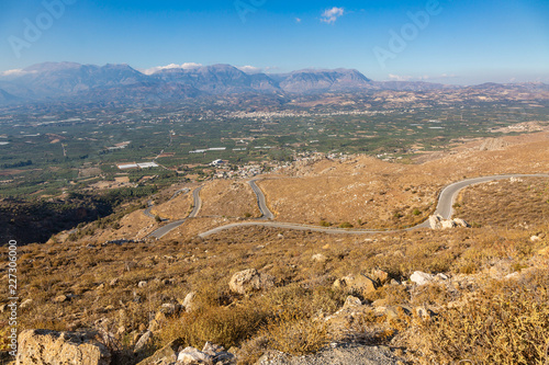 Mountain landscape near Pompia, Crete island photo