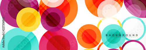 Abstract colorful geometric composition - multicolored circle background