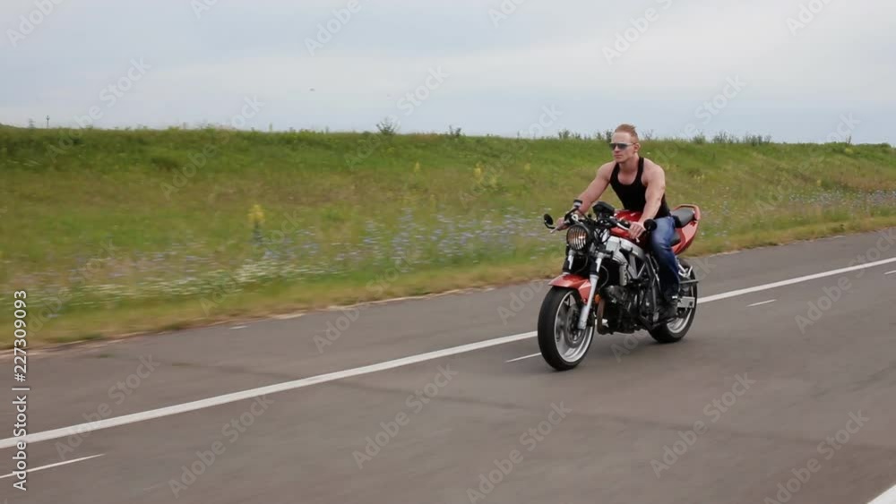 Dangerous riding on a motorcycle. safe driving theme Dangerous riding on a motorcycle. safe driving theme