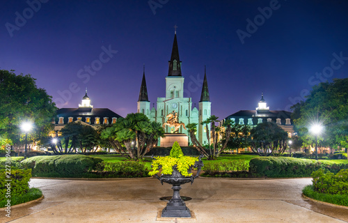 Jackson Park in Downtown New Orleans, Louisiana, USA