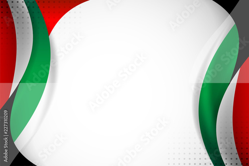 United Arab Emirates Banner Background Concept for Independence, national days and events, flag color design