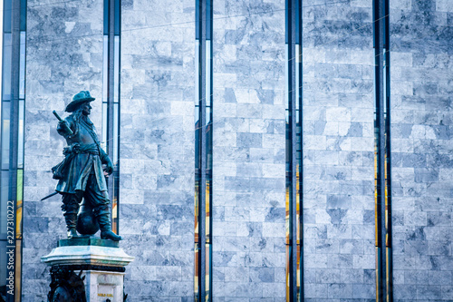 Niels Juel statue at Holmens Kanal in Copenhagen photo