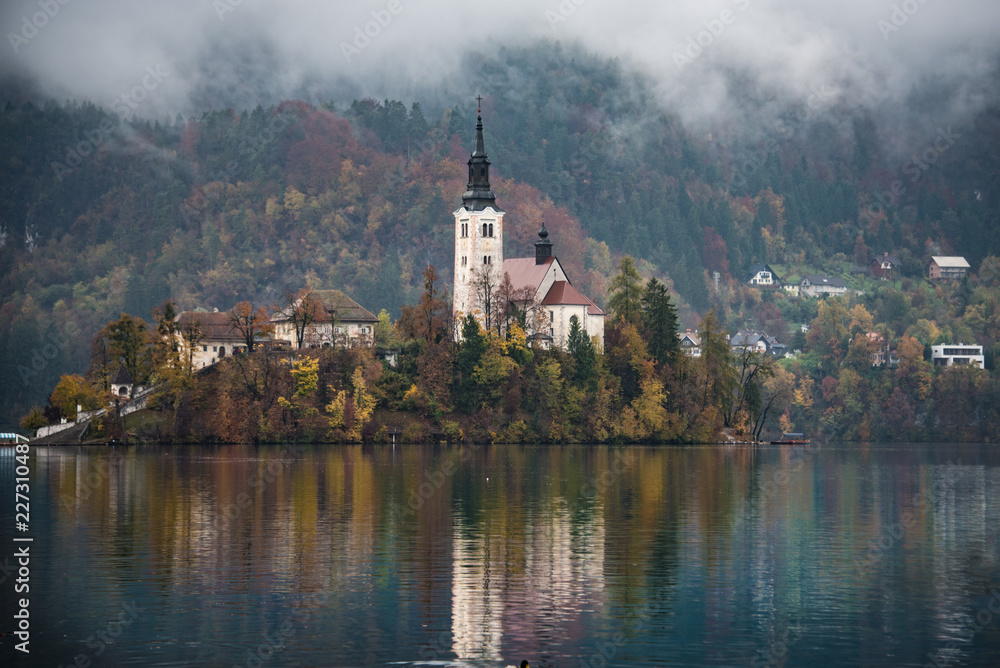 Lake Bled Slovenia in Autumn