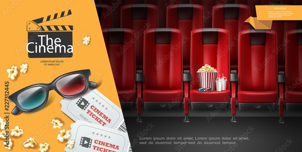 Realistic Movie Premiere Template Stock Vector Adobe Stock Realistic Movie Premiere Template Stock Vector Adobe Stock