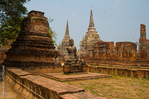 Komplekst   wi  tynny  Ayutthaya Tajlandia