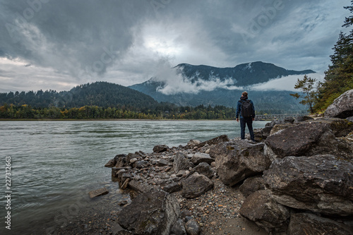 At the Fraser River in Hope, British Columbia, Canada