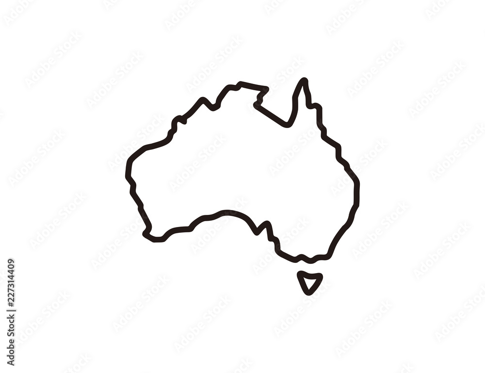 Fototapeta Australia map vector