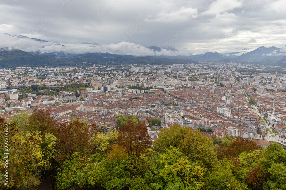 view of Grenoble since the Bastille