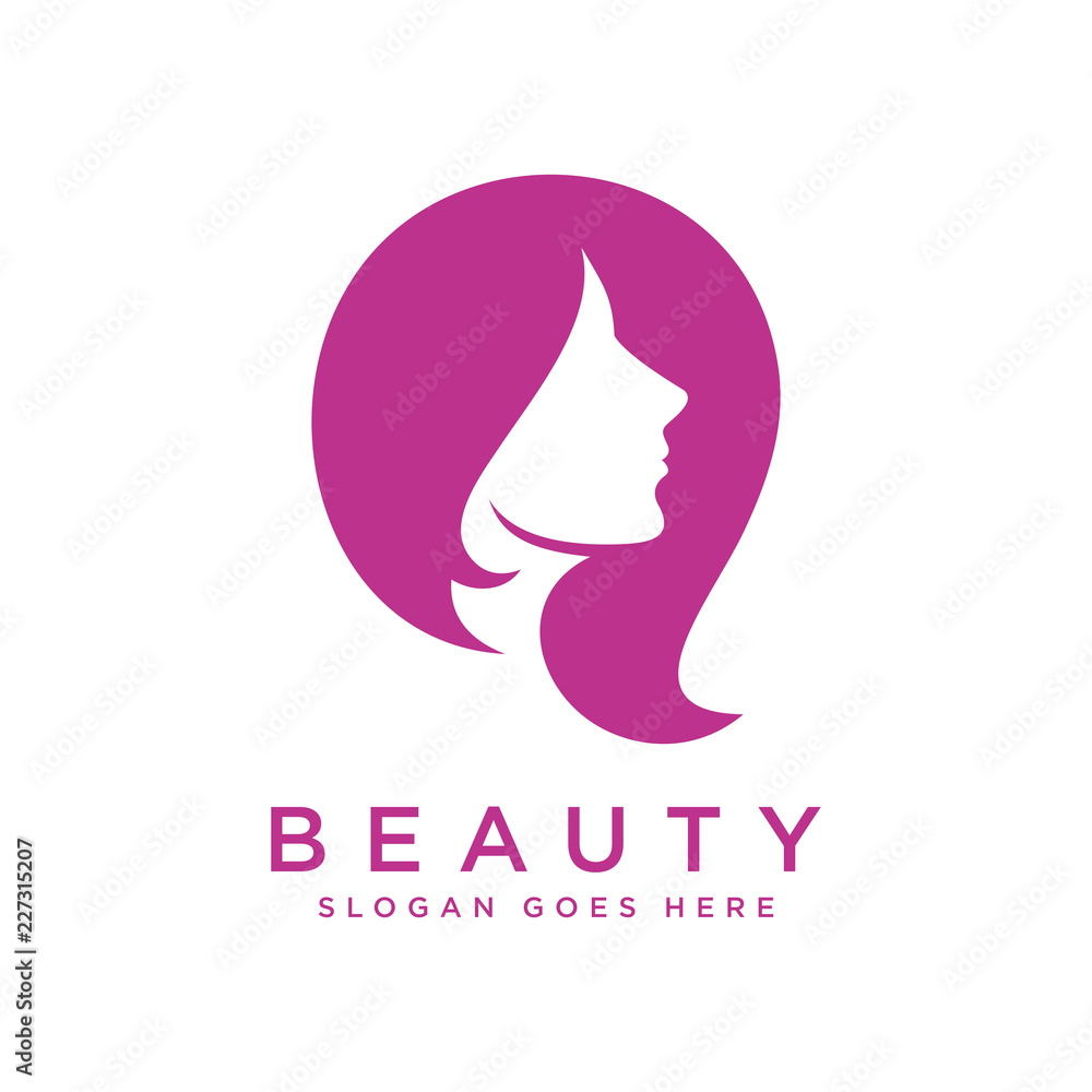 Beauty face logo template Beauty face logo template