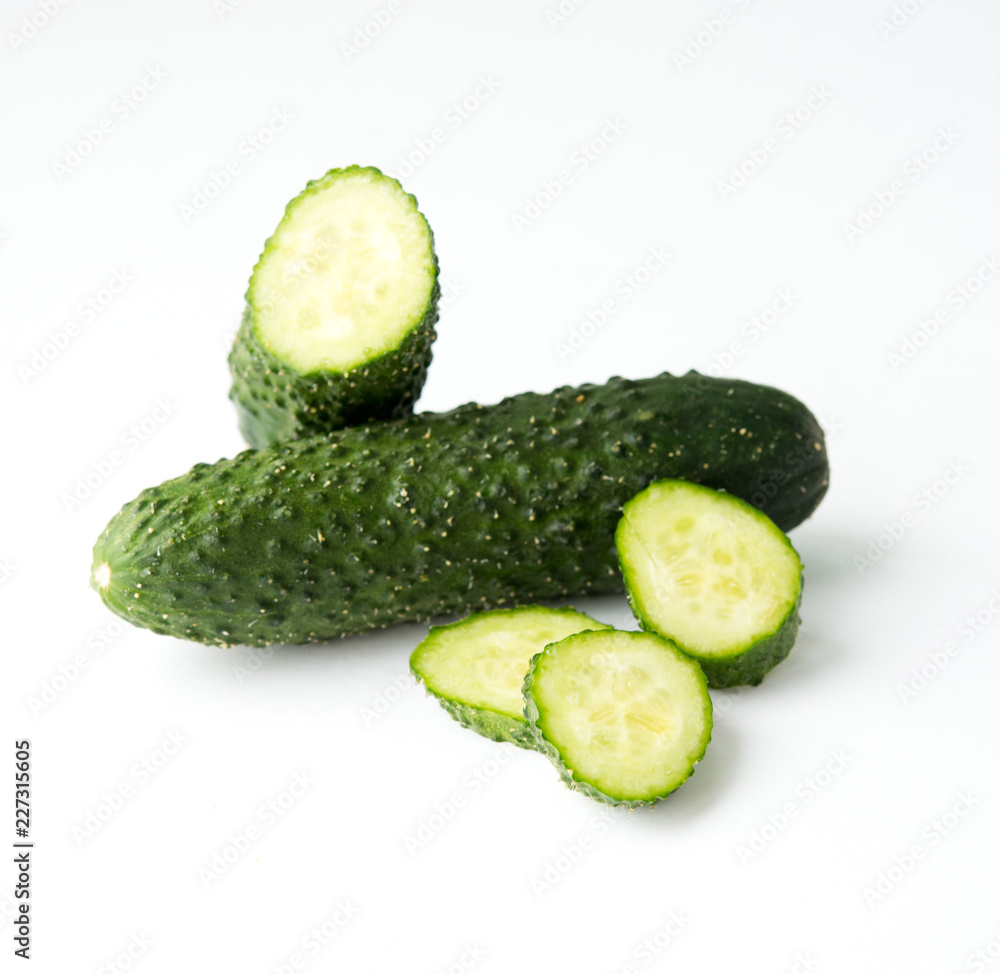 fresh cucumbers isolated on white background fresh cucumbers isolated on white background