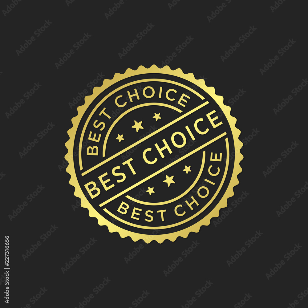 Best choice stamp seal vector template