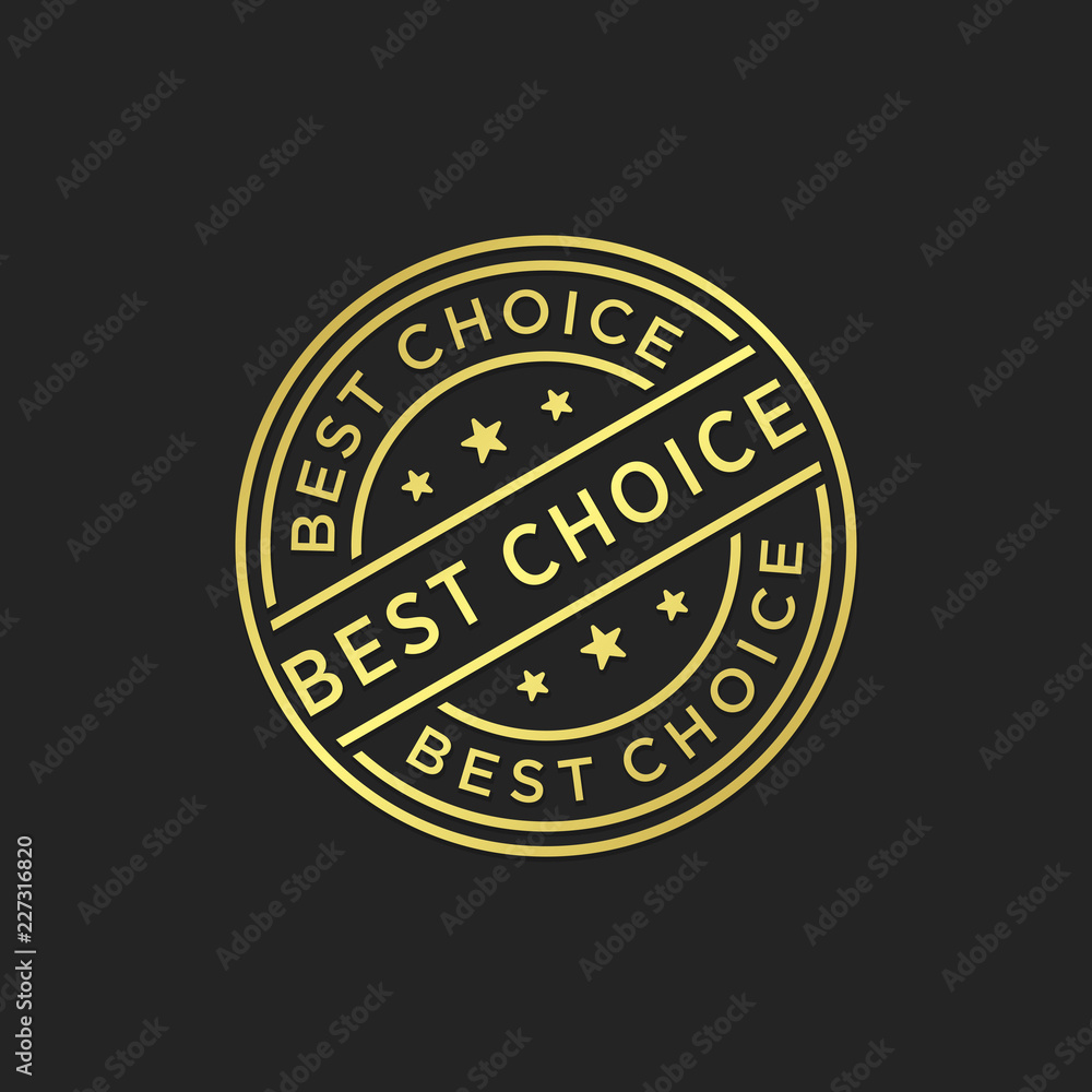 Best choice stamp seal vector template