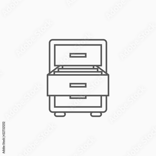 drawer icon, tray vector
