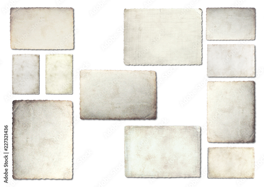 Old photo paper texture isolated on white background. Photo frames. Space for your text. Old photo paper texture isolated on white background. Photo frames. Space for your text.
