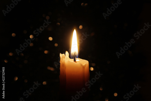 Fototapeta Candles Burning at Night