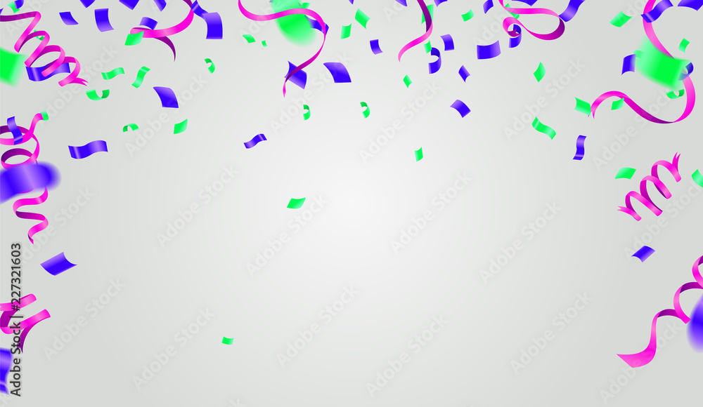 Abstract Shining Party Background with confetti and streamers Abstract Shining Party Background with confetti and streamers