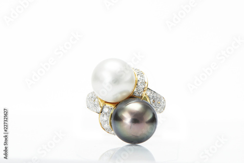 luxury jewelry on white background