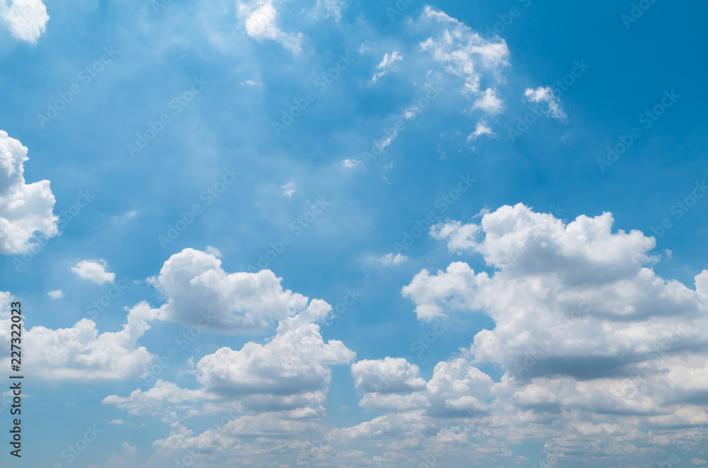 Fototapeta premium Blue sky background with clouds, background sky