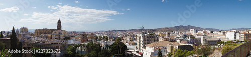 panoramic photo on the city of Malaga