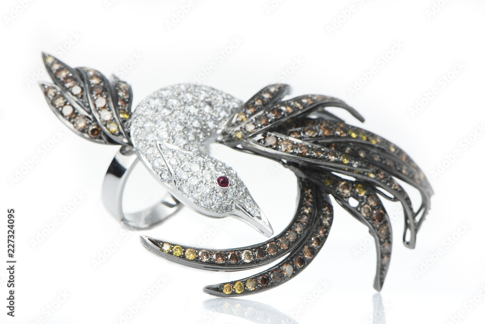 Fototapeta premium luxury jewelry on white background