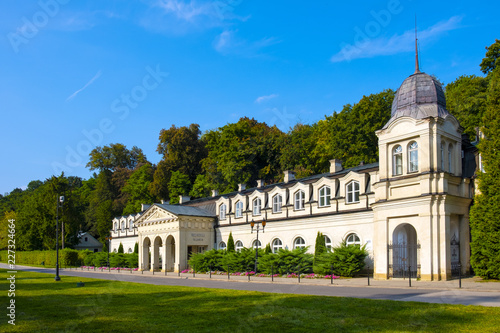 Naleczow, Poland - Historic Old Baths pavilion in Springs Park Zdrojowy in Naleczow - known polish health resort originated in XVIII century