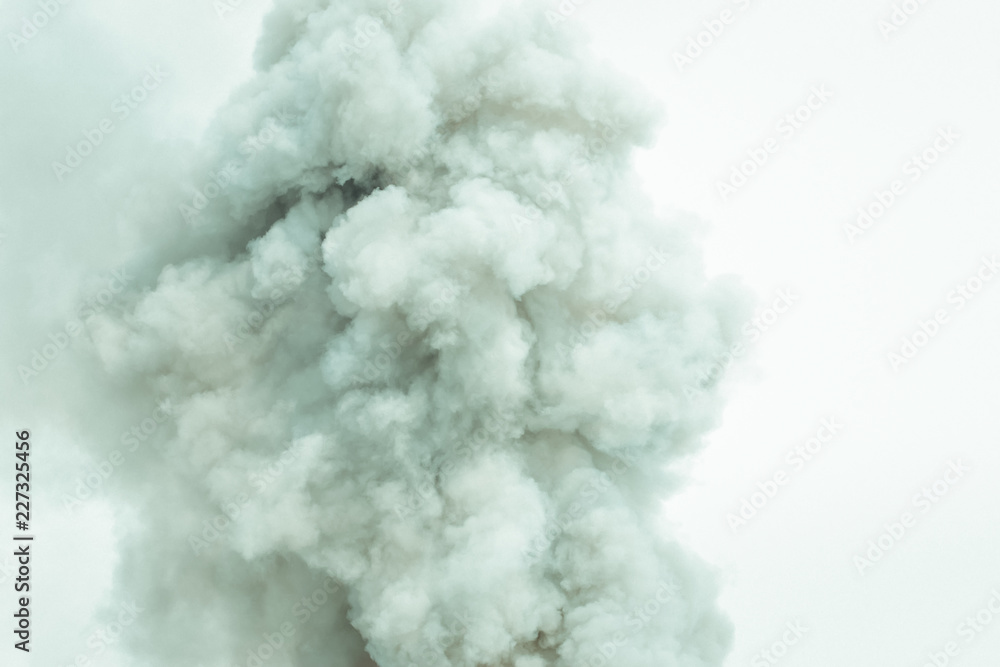 Abstract smoke on white background,Bomb smoke background.