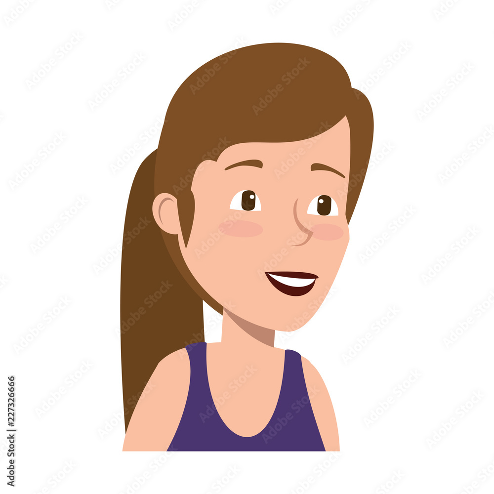 young woman athlete character