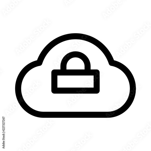Cloud Lock Security Protect Protection Secure vector icon