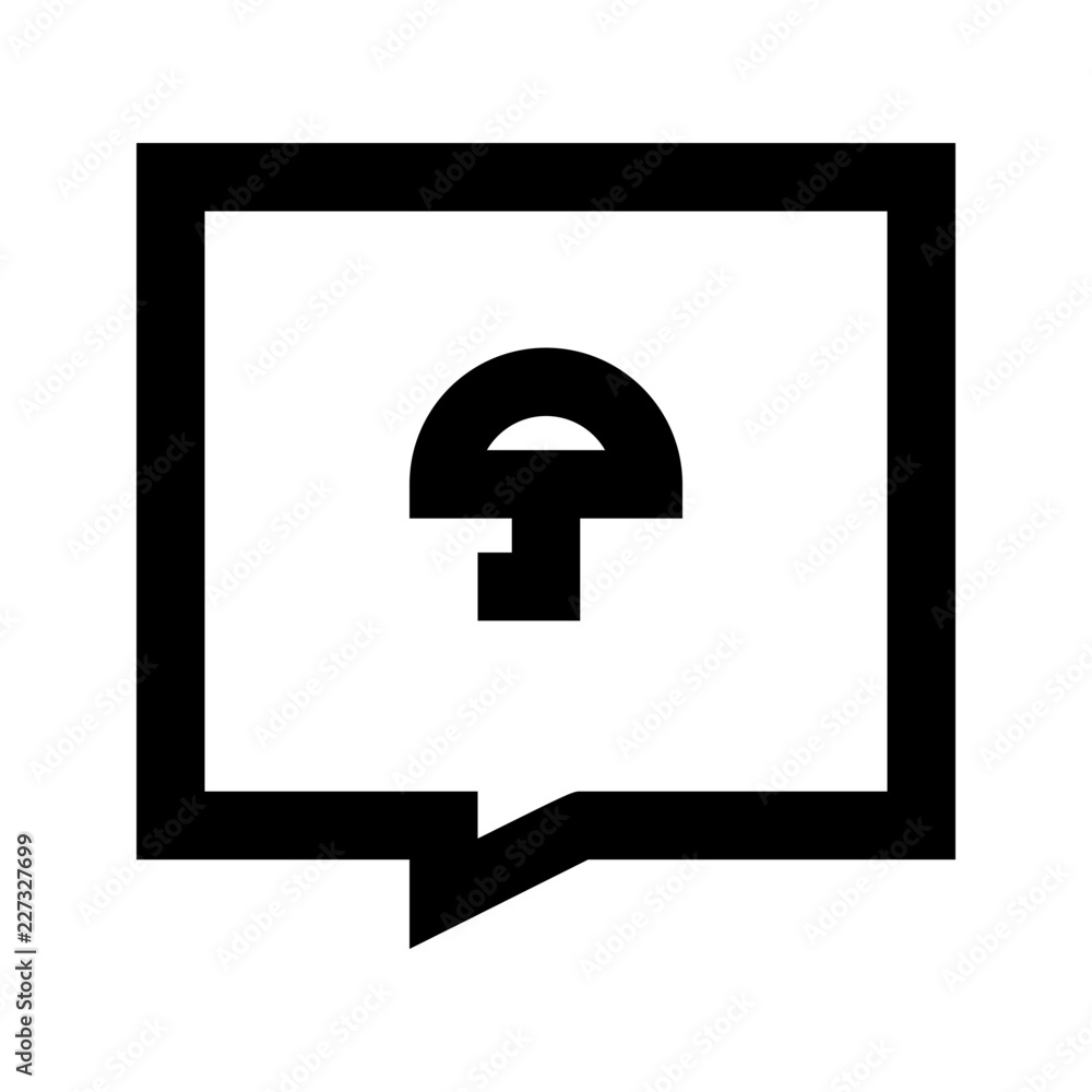 Chat Umbrella Protect Protection Secure vector icon Chat Umbrella Protect Protection Secure vector icon