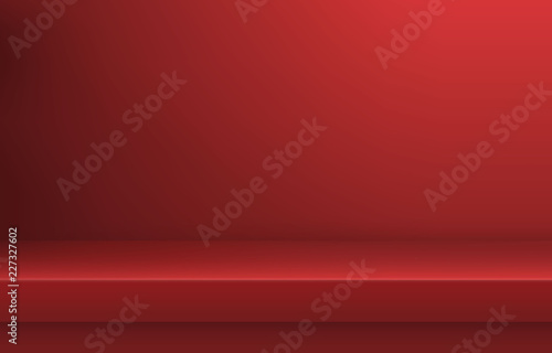 Empty color shelve with shadow