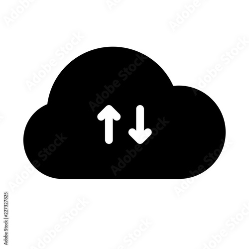 Cloud Office Productivity Efficiency Performance Optimization vector icon
