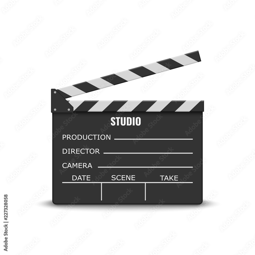 Obraz premium realistic movie clapperboard