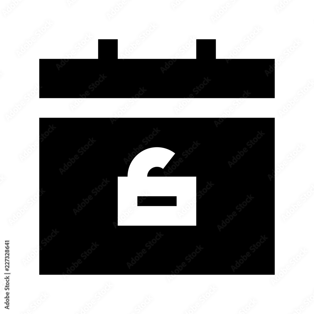 Calendar Date Schedule Unlock Gui Web vector icon Calendar Date Schedule Unlock Gui Web vector icon
