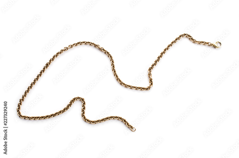 Gold chain isolated on white background Gold chain isolated on white background