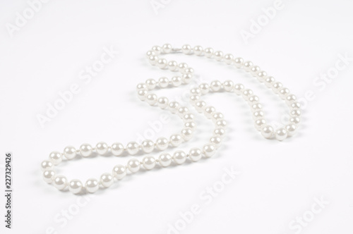 Fototapeta White pearl necklace