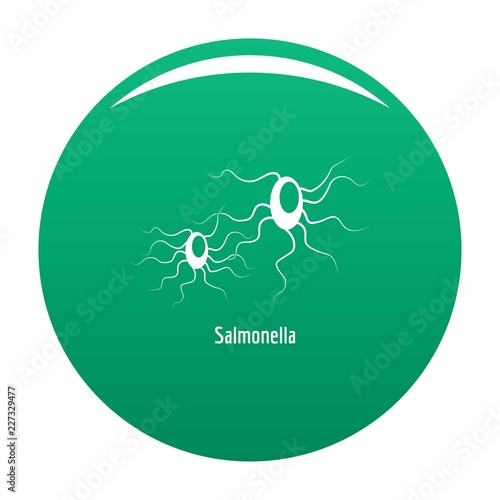 Salmonella icon. Simple illustration of salmonella vector icon for any design green
