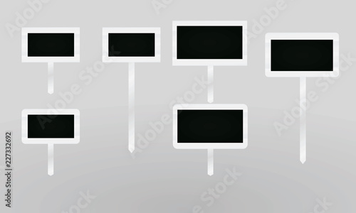 Plastic price notice set. vector illustration
