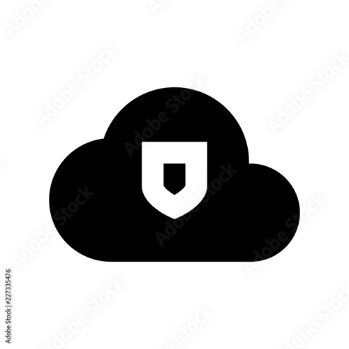 Cloud Secure Server Security Data Computer vector icon