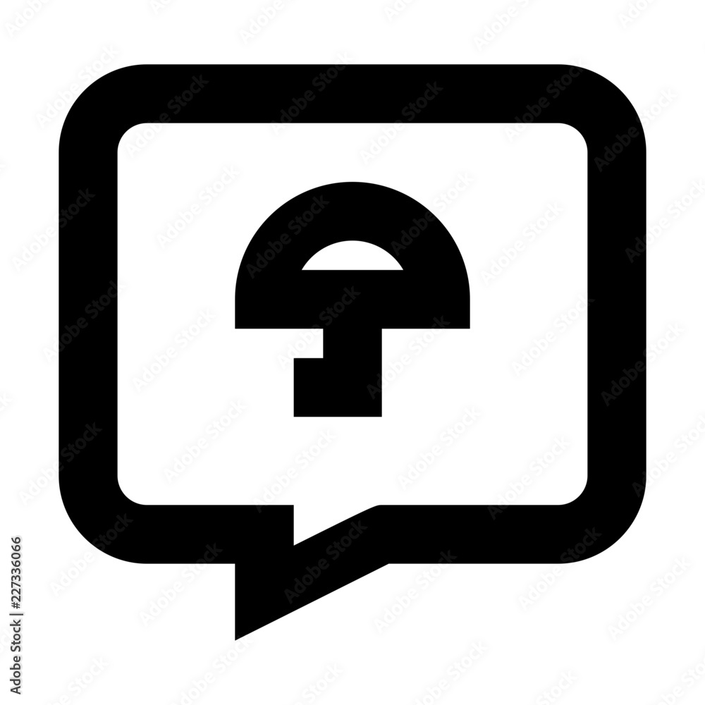 Chat Umbrella Protect Protection Secure vector icon Chat Umbrella Protect Protection Secure vector icon